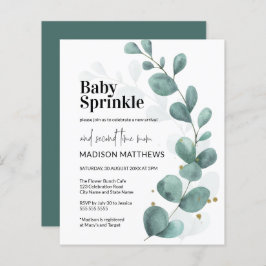 Eukalyptus Greenery Botanical Baby Sprinkle Budget