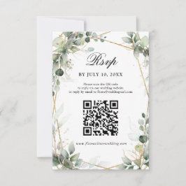 Eukalyptus Greenery Botanical Geometric Wedding RS RSVP Karte