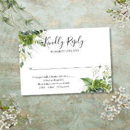 Eukalyptus Greenery Botanische Hochzeit RSVP Karte