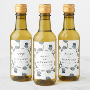 Eukalyptus Greenery Botanische Wasserfarbe Weinetikett