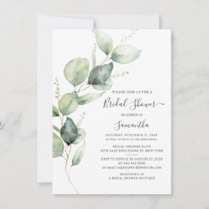 Eukalyptus Greenery Botanisches Brautparty Einladung