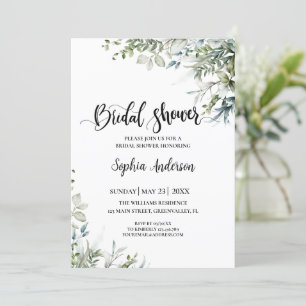 Eukalyptus Greenery Brautparty Boho Rustic Einladung