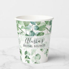 Eukalyptus Greenery Brautparty Paper Cups Pappbecher