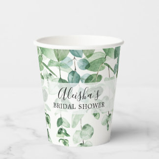 Eukalyptus Greenery Brautparty Paper Cups Pappbecher