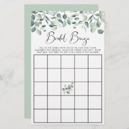 Eukalyptus Greenery Bridal Bingo Duschspiel