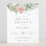 Eukalyptus Greenery Bridal Brunch Einladung<br><div class="desc">Schöne Brautbrunch Einladung mit rötlich-rosa Blütenfarbe Eukalyptus und goldenen Blätter.</div>