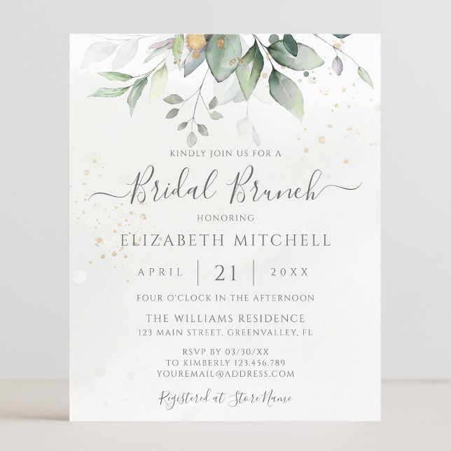 Eukalyptus Greenery Bridal Brunch Einladung (Von Creator hochgeladen)