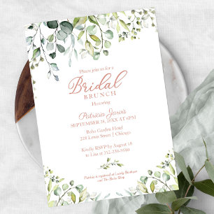 Eukalyptus Greenery Bridal Brunch Einladung
