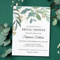 Eukalyptus Greenery Bridal Dusche Einladung