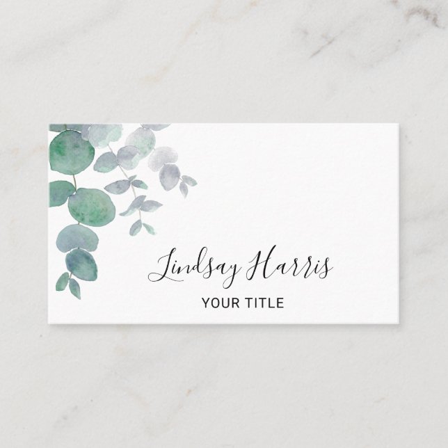 Eukalyptus Greenery Business Card Visitenkarte (Vorderseite)