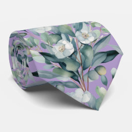 Eukalyptus Greenery Classic Formal Floral Neck Tie Krawatte