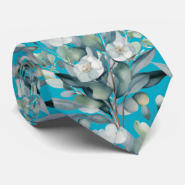 Eukalyptus Greenery Classic Formal Floral Neck Tie Krawatte