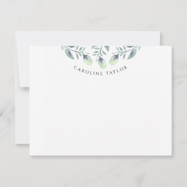 Eukalyptus Greenery Custom Boho Stationery Mitteilungskarte (Vorderseite)