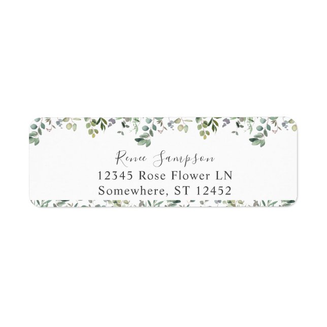 Eukalyptus Greenery Duo 3 Rücksendeadresse (Vorne)