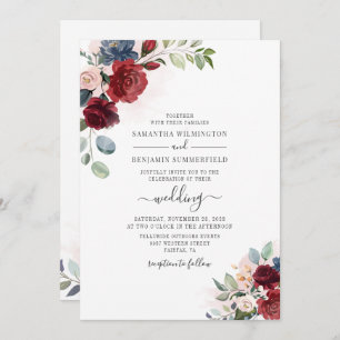 Eukalyptus Greenery Dusty Blue Botanical Wedding Einladung