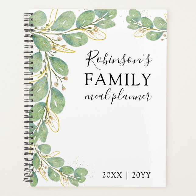 Eukalyptus Greenery Elegant Planer (Vorderseite)