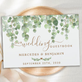 Eukalyptus Greenery Elegante Gold Wedding Gästebuch