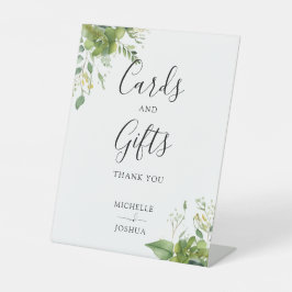 Eukalyptus Greenery Elegante Karten und Geschenke Sockelschild