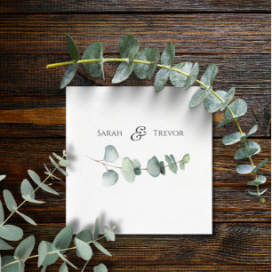 Eukalyptus Greenery Elegante Minimalistische Hochz Serviette