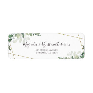 Eukalyptus Greenery Elegante Wedding Label