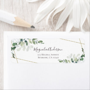 Eukalyptus Greenery Elegante Wedding Label