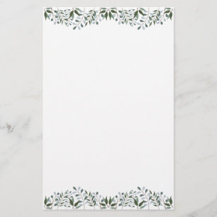 Eukalyptus Greenery Floral Briefpapier