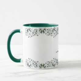 Eukalyptus Greenery Floral Familienname Tasse
