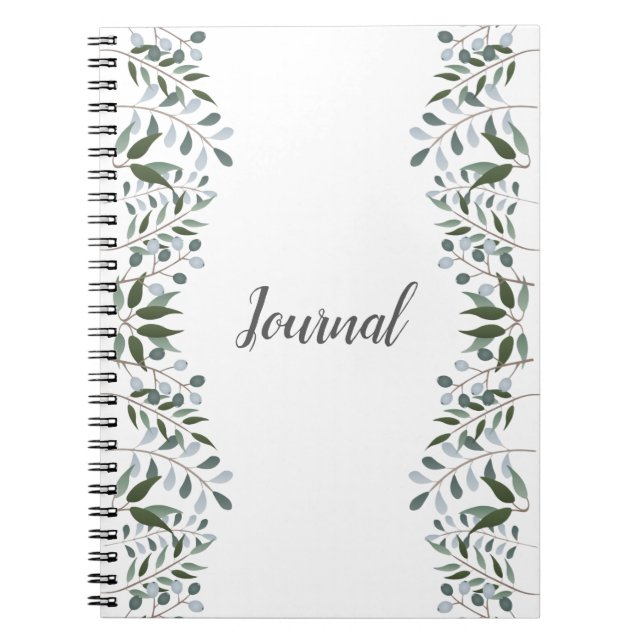 Eukalyptus Greenery Floral Journal Notizblock (Vorderseite)