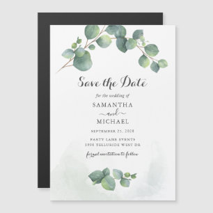 Eukalyptus Greenery Floral Save the Date Magneteinladung