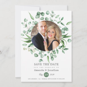 Eukalyptus Greenery Foto Wedding Save The Date