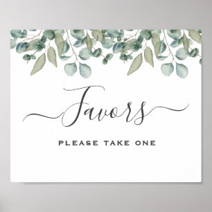 Eukalyptus Greenery Gastgeschenk Hochzeit Sign Poster