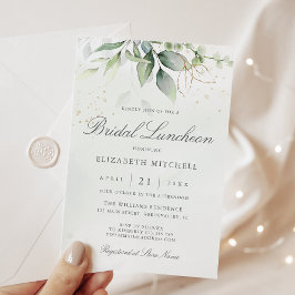Eukalyptus Greenery Gold Blätter Bridal Luncheon Einladung