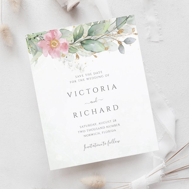 Eukalyptus Greenery Gold Save the Date (Von Creator hochgeladen)