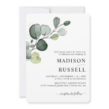 Eukalyptus Greenery Gold Spritzer Wedding