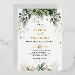 Eukalyptus Greenery Gum Botanische Hochzeit Folieneinladung
