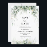 Eukalyptus Greenery Gum Botanische Rustikale Hochz Save The Date<br><div class="desc">Elegante und moderne Frühling / Mitsommer botanische Hochzeit speichern Sie die Dattelkarte mit einem Strauß von weichen Aquarell grünen üppigen grünen Blätter / botanischen Blätter / Eukalyptus und Gold Glitzer Staub . Weitere passende Designs und Variationen finden Sie in meinem "Blitzweddingpaperie" Shop. Und zögern Sie nicht, mich für weitere Anpassungen...</div>
