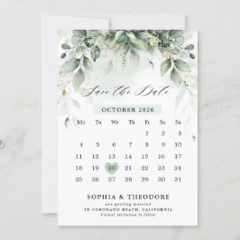 Eukalyptus Greenery Gum Botanischer Rustikaler Kal Save The Date