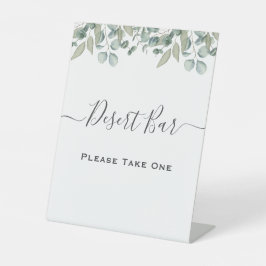 Eukalyptus Greenery Hochzeitliches Dessertschild Sockelschild