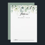 Eukalyptus Greenery Hochzeitshilfekarte Hinweiskarte<br><div class="desc">Diese Aquarell Eukalyptus Greenery Hochzeitsratgeber Karte ist perfekt für eine rustikale Hochzeit. Dieses künstlerische Design ist mit handgezeichnet, Aquarell eucalyptus grünen Blätter, inspirierend natürliche Schönheit. Diese Karten sind ideal für Hochzeiten, Brautparty, Babydusche, Graduiertenfest u.v.m. Personalisieren Sie die Karten mit den Namen der Braut und Bräutigam, den Eltern, die Sie werden...</div>