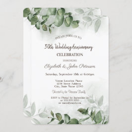 Eukalyptus Greenery Hochzeitstag Einladung