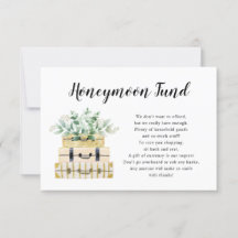 Eukalyptus Greenery Honeymoon Fond-Karte