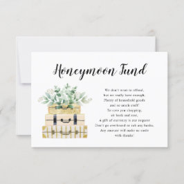 Eukalyptus Greenery Honeymoon Fond-Karte Einladung