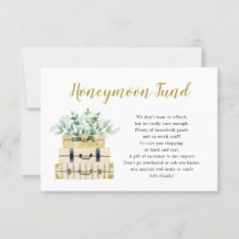 Eukalyptus Greenery Honeymoon Fond-Karte