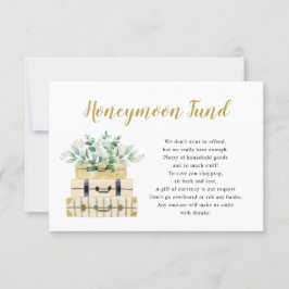 Eukalyptus Greenery Honeymoon Fond-Karte Einladung