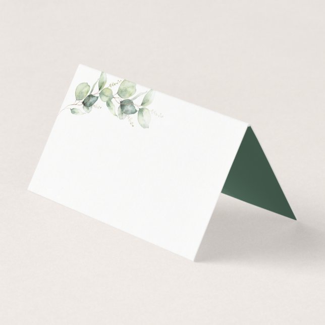 Eukalyptus Greenery Minimalistisch Hochzeitsszene  (Vorderseite)