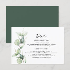 Eukalyptus Greenery Minimalistisch Wedding Begleitkarte