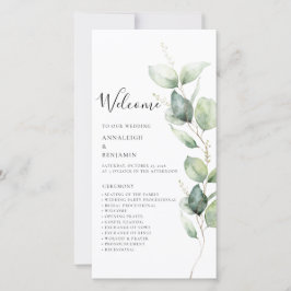 Eukalyptus Greenery Minimalistisch Wedding Program