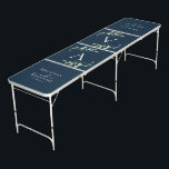 Eukalyptus Greenery Monogram Wedding Beer Pong Tisch<br><div class="desc">Dieses schöne Design mit seinem Aquarell Eukalyptus-Grün kann mit den Namen der Paare und dem Hochzeitstag personalisiert werden.</div>