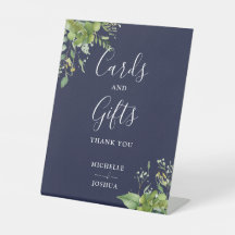Eukalyptus Greenery Navy Blue Cards und Geschenke