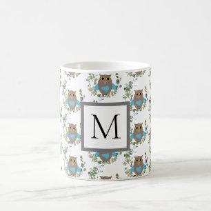 Eukalyptus Greenery Owl Kaffeetasse